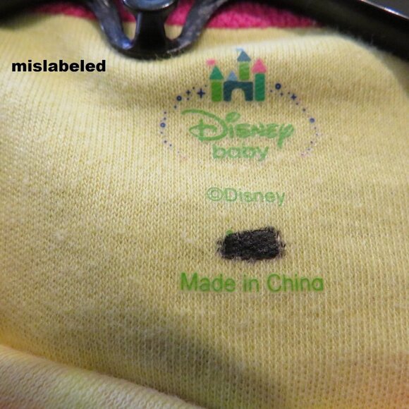 Baby Disney Minnie Mouse Bodysuit 3-6Mo glittered pink & yellow floral - Picture 6 of 8